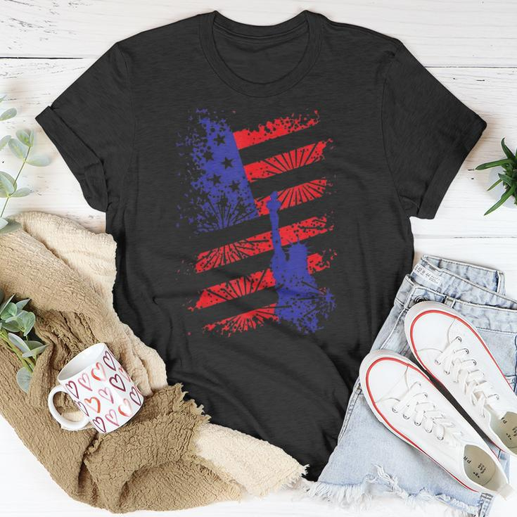 4Th Of July Usa Flag American Patriotic Statue Of Liberty Unisex T-Shirt Unique Gifts