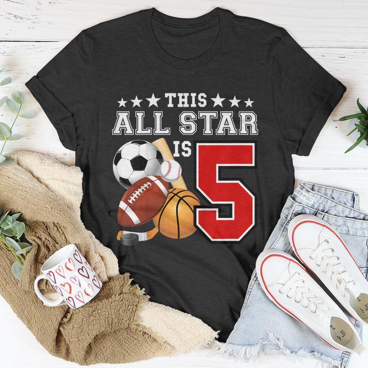 All-Star Birthday Boy/5th Birthday Sport Tee' Kids' T-Shirt