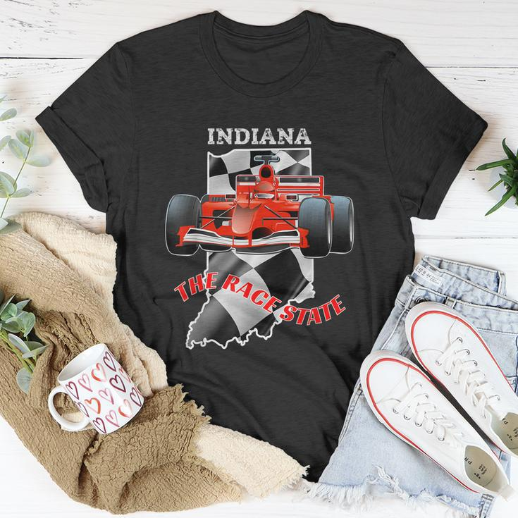 500 Indianapolis Indiana The Race State Checkered Flag Unisex T-Shirt Unique Gifts