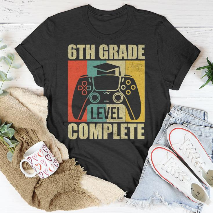 6Th Grade Level Complete Gamer S Boys Kids Graduation Unisex T-Shirt Unique Gifts