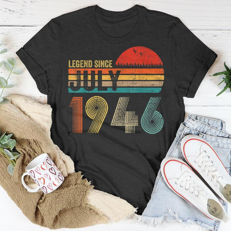 76 Years Old Retro Birthday Gifts Legend Since July 1946 Unisex T-Shirt Funny Gifts