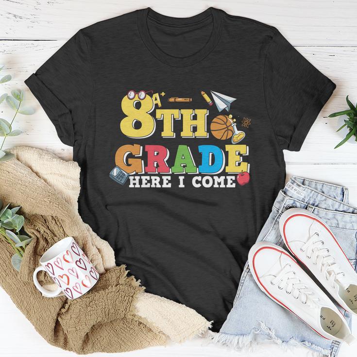 8Th Grade Here I Come 1St Day Of School Premium Plus Size Shirt For Teacher Kids Unisex T-Shirt Unique Gifts