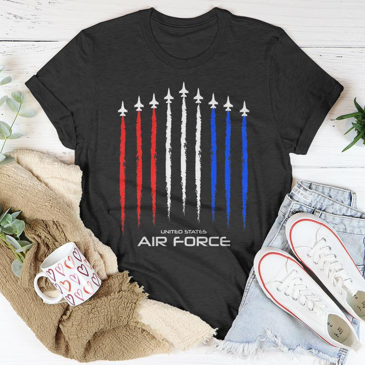 Air Force Us Veterans 4Th Of July Great Gift American Flag Meaningful Gift Unisex T-Shirt Unique Gifts