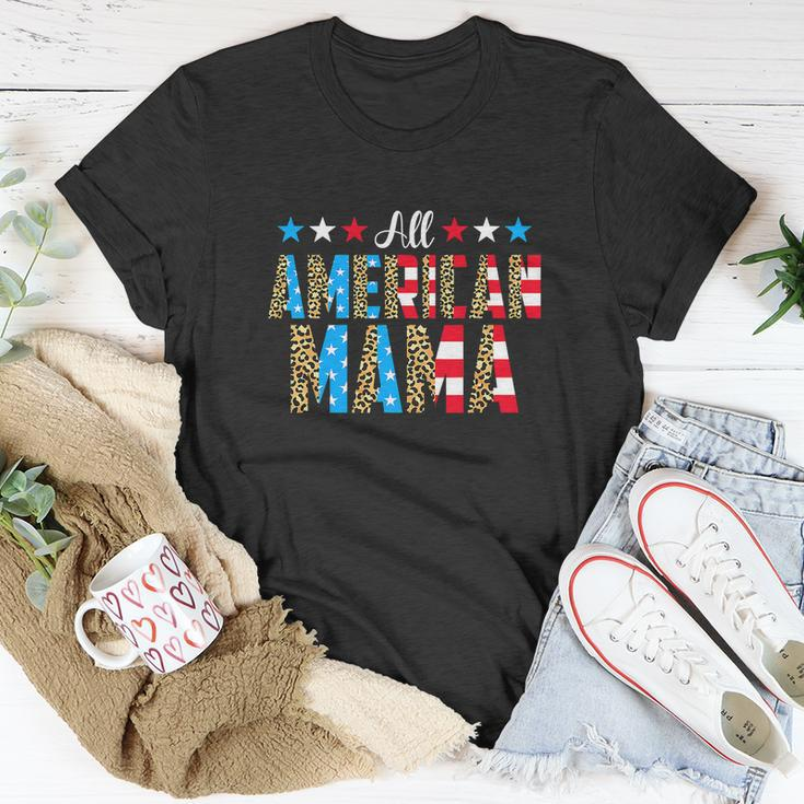 All American Mama 4Th Of July Leopard Unisex T-Shirt Unique Gifts