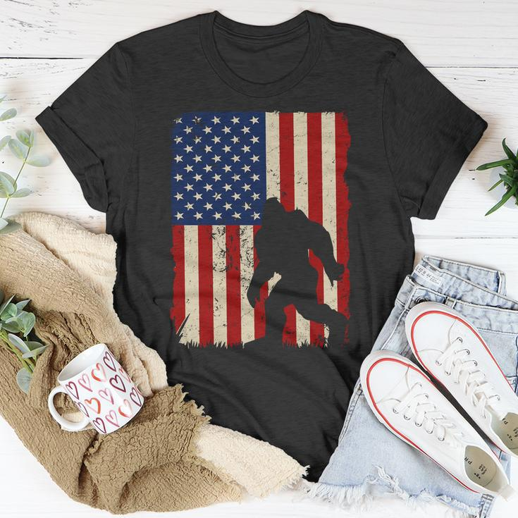 American Flag Gorilla Plus Size 4Th Of July Graphic Plus Size Shirt For Men Wome Unisex T-Shirt Unique Gifts