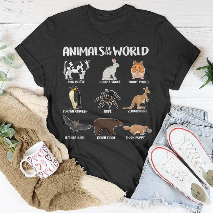 Animals Of The World Funny Names Unisex T-Shirt Unique Gifts