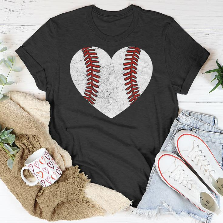 Baseball Heart Fun Mom Dad Men Women Softball Wife Unisex T-Shirt Unique Gifts