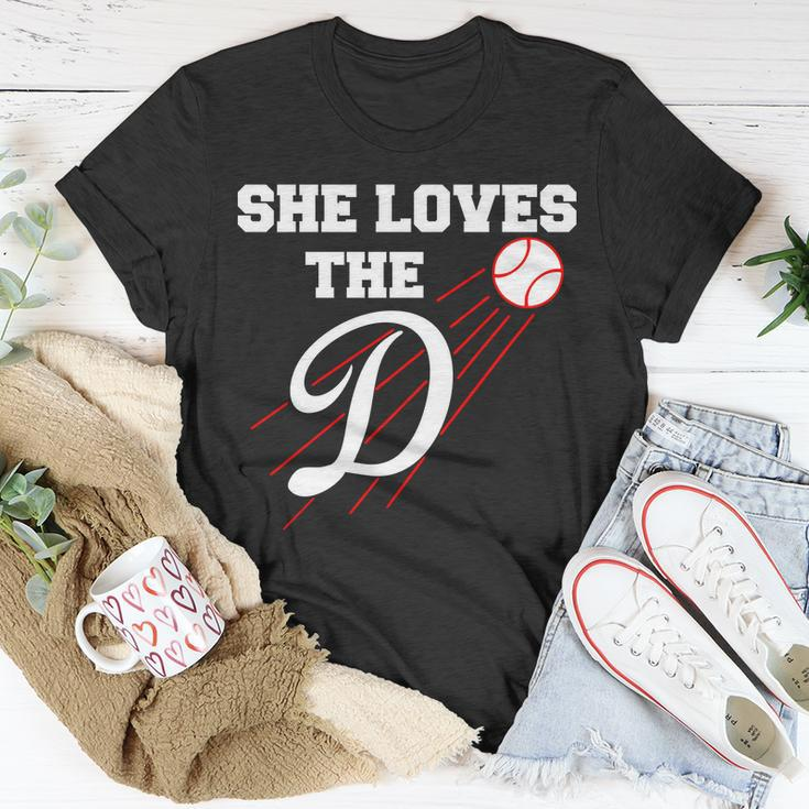 Baseball She Loves The D Los Angeles Tshirt Unisex T-Shirt Unique Gifts