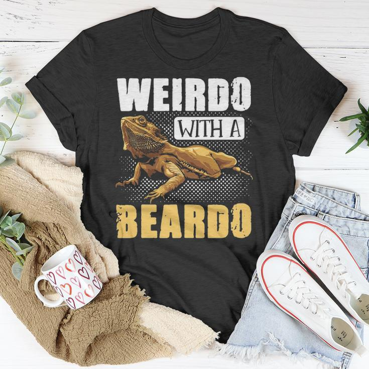 Bearded Dragon Weirdo With A Beardo Reptiles Unisex T-Shirt Unique Gifts