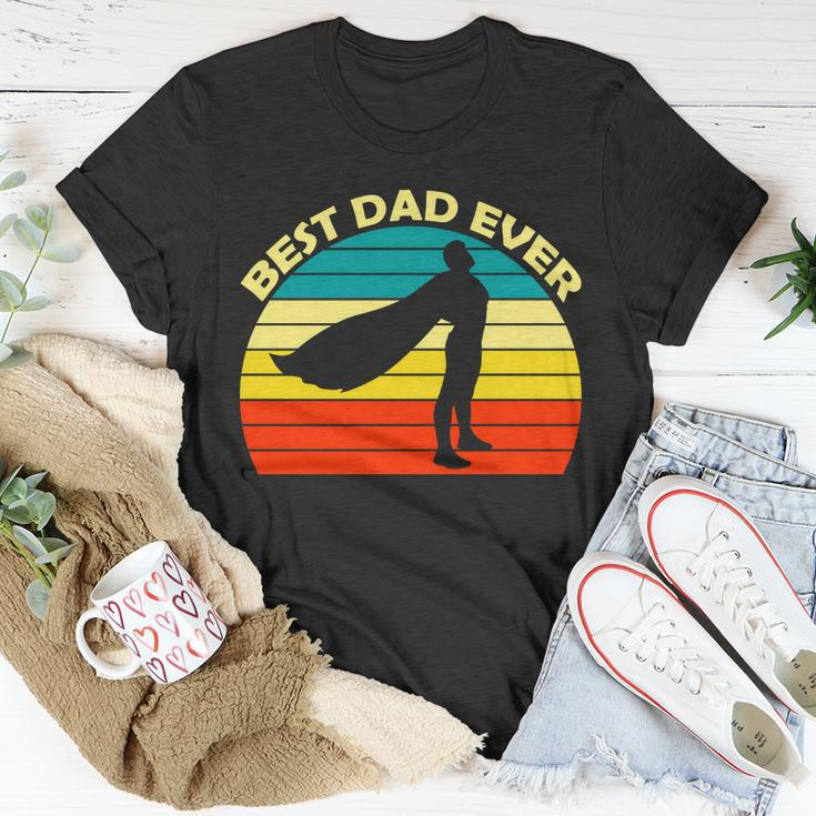 Best Dad Ever Super Dad Hero Unisex T-Shirt Unique Gifts