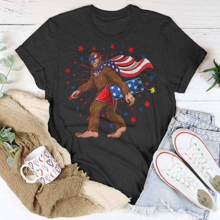 Bigfoot Fireworks 4Th Of July Boys Sasquatch T-shirt Personalized Gifts