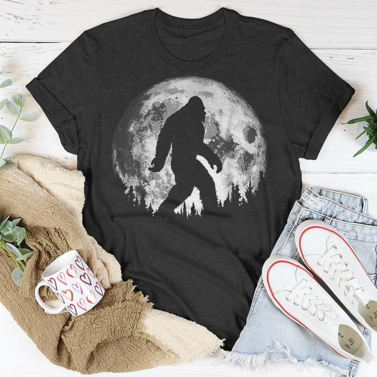 Bigfoot Night Stroll Cool Full Moon Night & Trees Sasquatch T-shirt Personalized Gifts