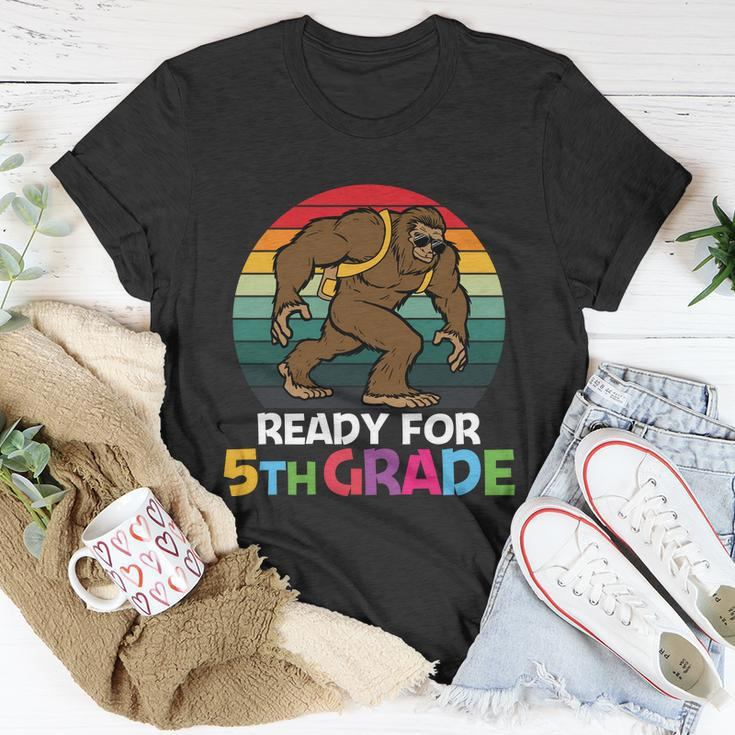 Bigfoot Ready For 5Th Grade Back To School First Day Of School Unisex T-Shirt Unique Gifts