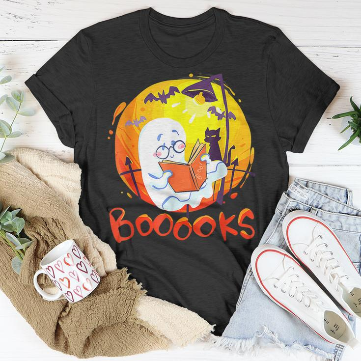 Booooks Ghost Halloween Teacher Book Library Reading T-shirt Personalized Gifts