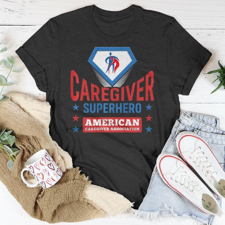 Caregiver Superhero Official Aca Apparel Unisex T-Shirt Unique Gifts