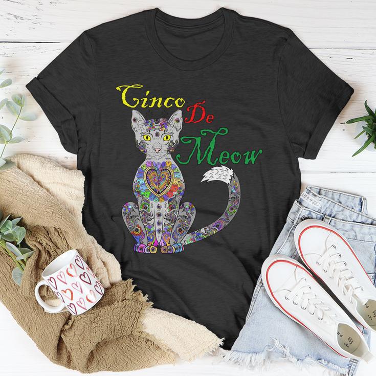 Cinco De Meow Funny Mexican Cat Unisex T-Shirt Unique Gifts