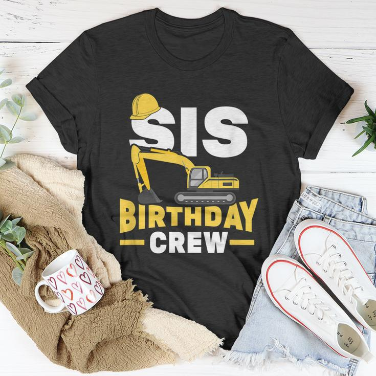 Construction Birthday Party Digger Sister Sis Birthday Crew T-Shirt Personalized Gifts