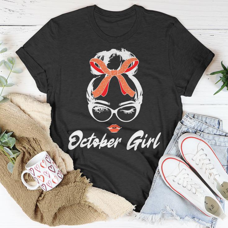 Cute October Girl Birthday Unisex T-Shirt Unique Gifts