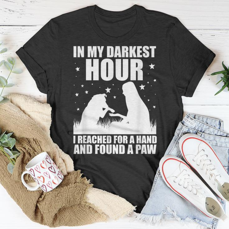 In My Darkest Hour I Reached For A Hand And Found A Paw T-shirt Personalized Gifts