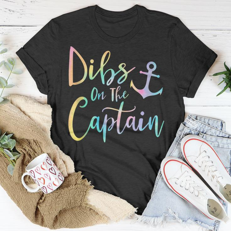 Dibs On The Captain Fire Captain Wife Girlfriend Sailing T-shirt Personalized Gifts