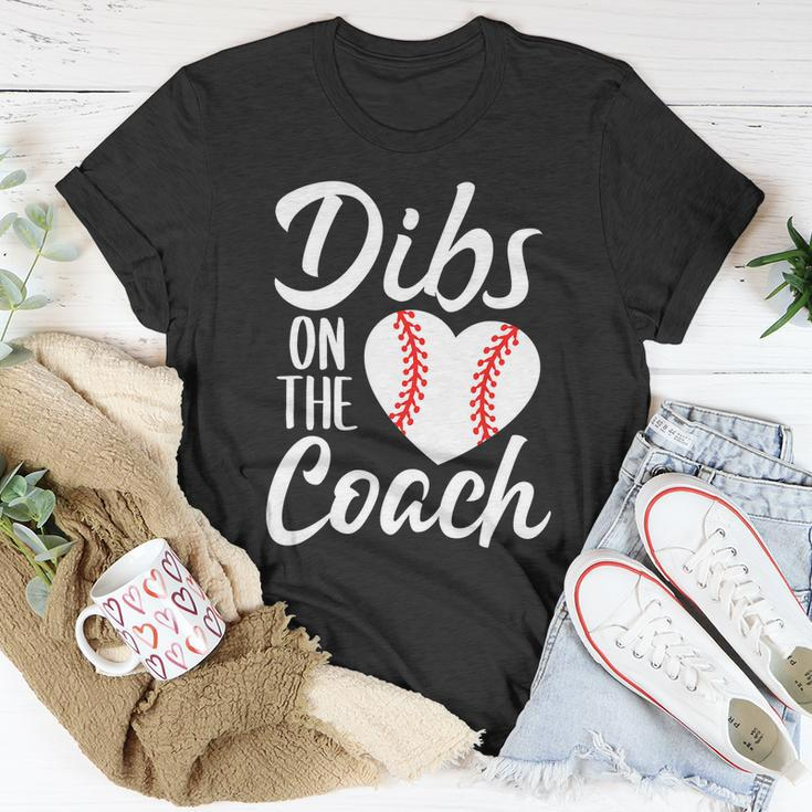 Dibs On The Coach Funny Baseball Heart Cute Mothers Day Tshirt Unisex T-Shirt Unique Gifts