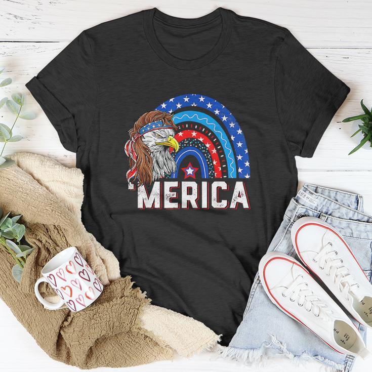 Eagle Mullet 4Th Of July Rainbow American Flag Unisex T-Shirt Unique Gifts