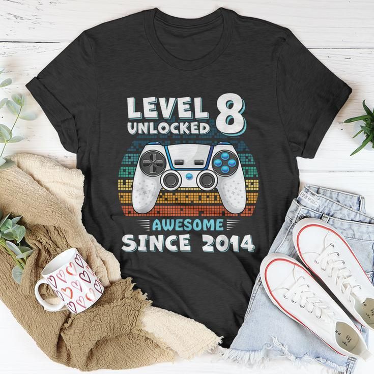 Eight 8Yr Bday Son Boy Funny Gamer 8Th 8 Years Old Birthday Unisex T-Shirt Unique Gifts