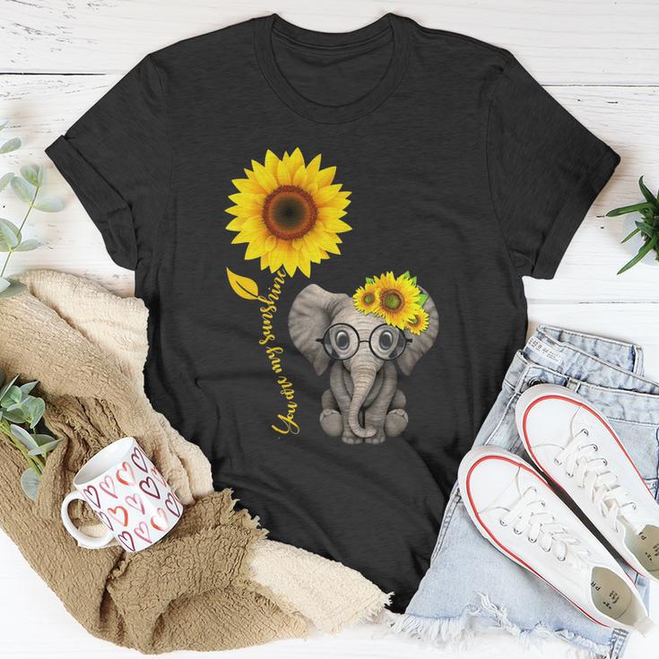 Elephant Sunflower You Are My Sunshine V2 Unisex T-Shirt Unique Gifts