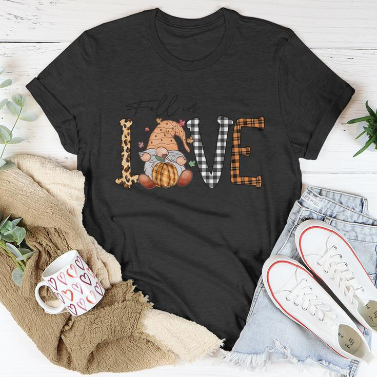Fall In Love Thanksgiving Quote Unisex T-Shirt Unique Gifts
