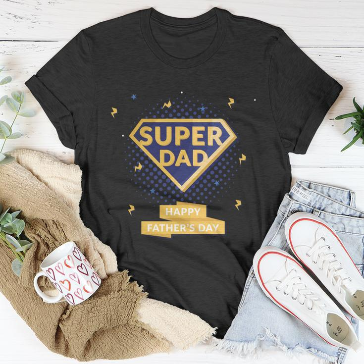 Fathers Day Best Dad Ever Daddy Super Dad Happy Fathers Day T-Shirt Personalized Gifts
