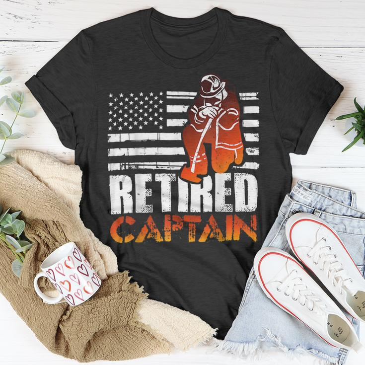 Firefighter Retired American Firefighter Captain Retirement Unisex T-Shirt Funny Gifts