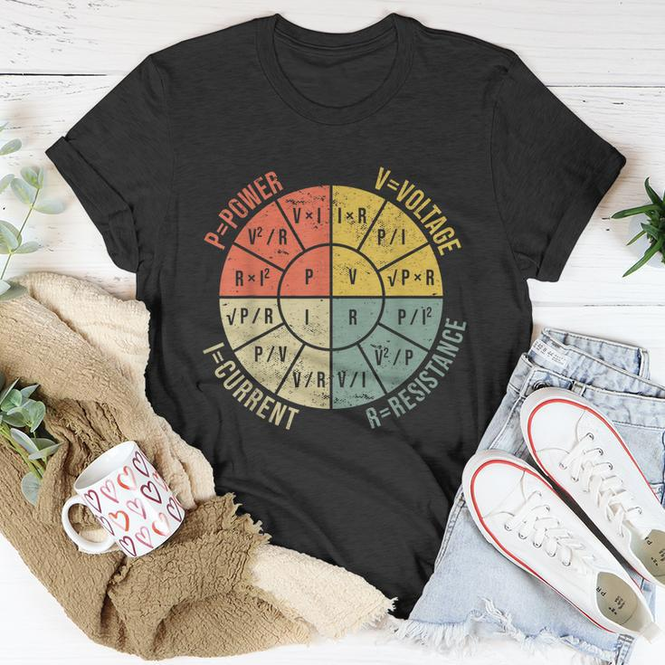 Formula Wheel Electrical Engineering Electricity Ohms Law Unisex T-Shirt Unique Gifts