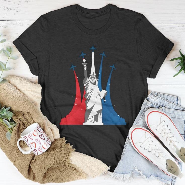 Fourth Of July Fighter Jets Red White Blue 4Th American Flag Unisex T-Shirt Unique Gifts