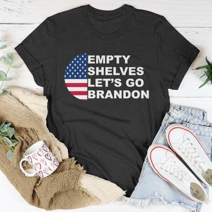 Funny Anti Biden Empty Shelves Joe Lets Go Brandon Anti Biden Unisex T-Shirt Unique Gifts