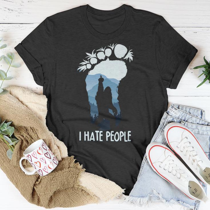 Funny Bigfoot I Hate People Unisex T-Shirt Unique Gifts