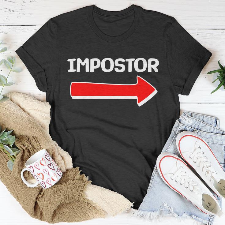 Funny Impostor Arrow -Among Us Unisex T-Shirt Unique Gifts