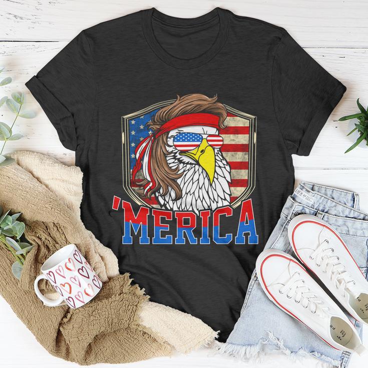 Funny July 4Th Cute Gift Merica 4Th Of July Bald Eagle Mullet Gift Unisex T-Shirt Unique Gifts