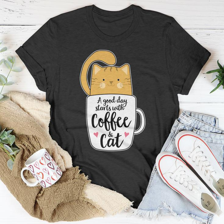 Funny Orange Cat Coffee Mug Cat Lover Unisex T-Shirt Unique Gifts