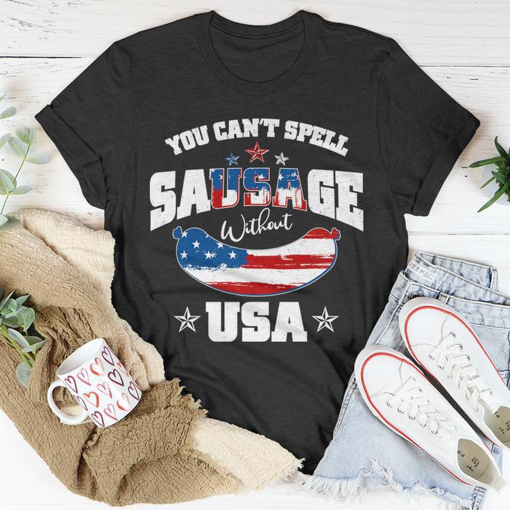Funny You Cant Spell Sausage Without Usa Tshirt Unisex T-Shirt Unique Gifts