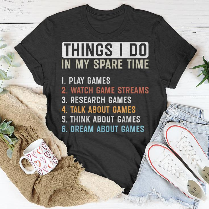 Gamer Things I Do In My Spare Time Gaming T-shirt Personalized Gifts