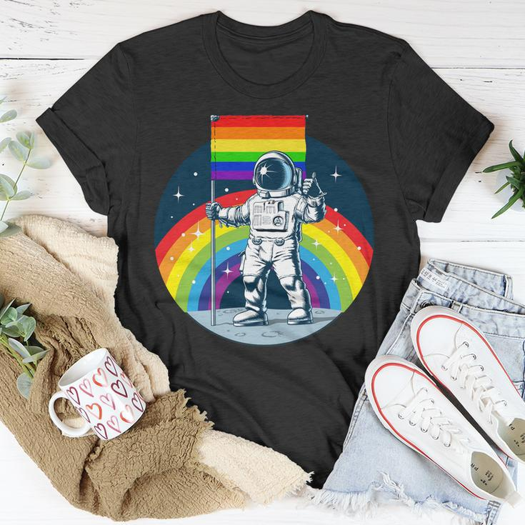 Gay Pride Astronaut Lgbt Moon Landing Unisex T-Shirt Unique Gifts