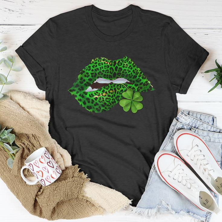 Green Lips Sexy Irish Leopard Shamrock St Patricks Day T-Shirt Personalized Gifts