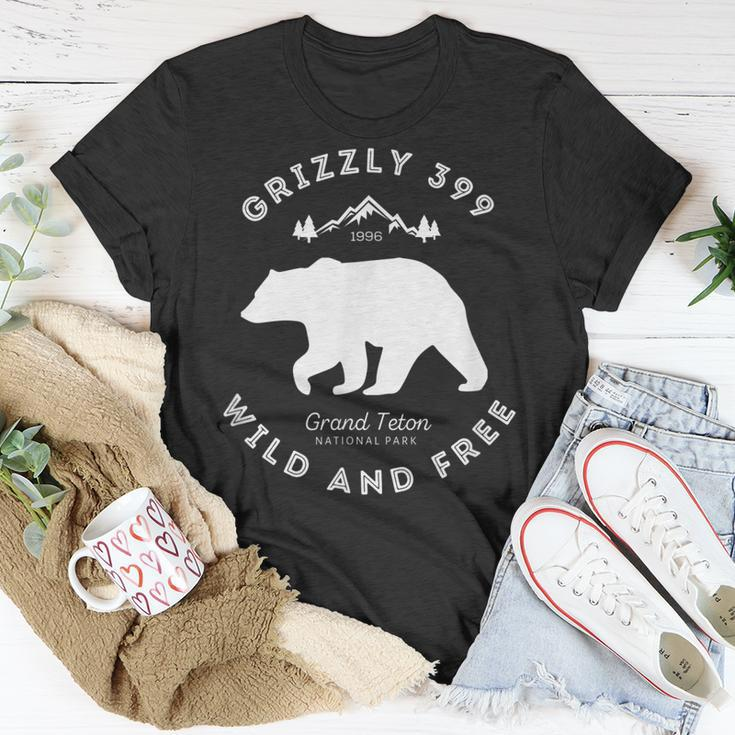 Grizzly 399 Wild & Free Grand Teton National Park V2 T-shirt Personalized Gifts