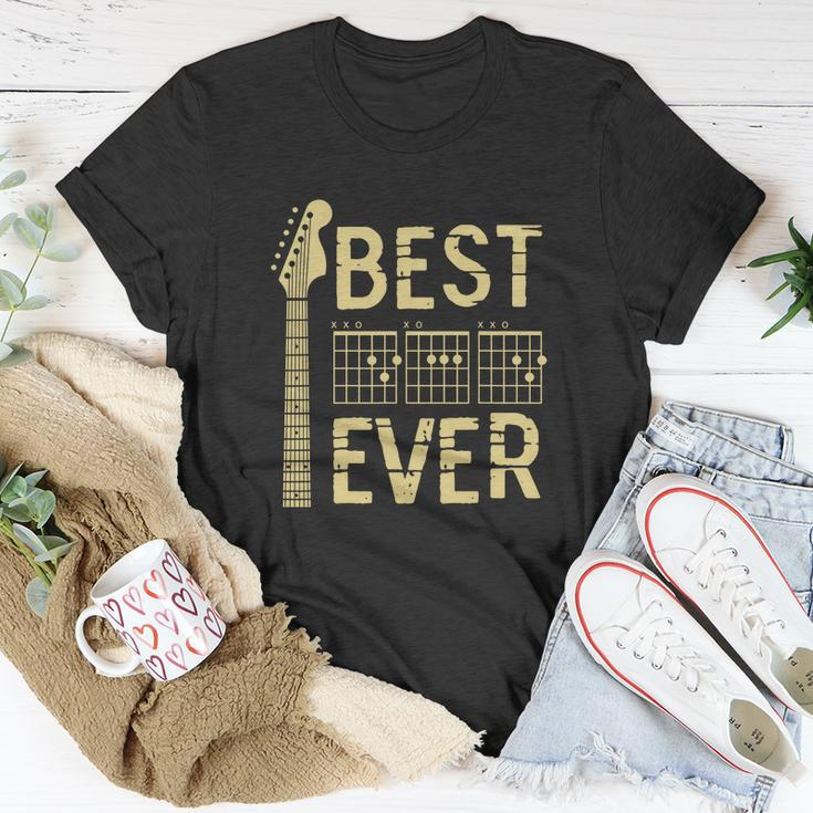 Guitarist Father Best Dad Ever D A D Chord Gifts Guitar Unisex T-Shirt Unique Gifts