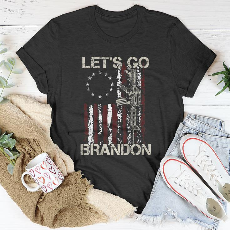 Gun American Flag Patriots Lets Go Brandon T-shirt Personalized Gifts