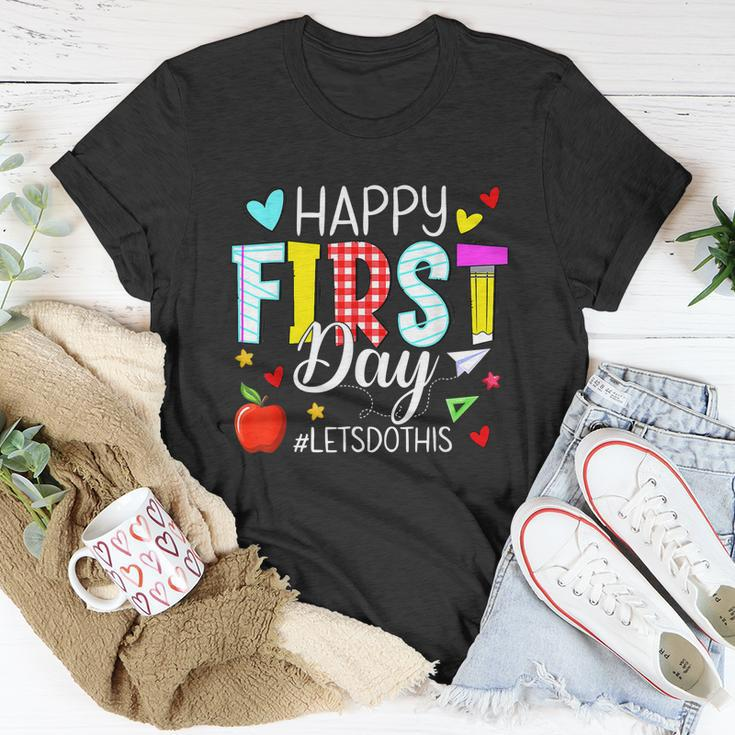 Happy First Day Lets Do Welcome Back To School Teacher Unisex T-Shirt Unique Gifts