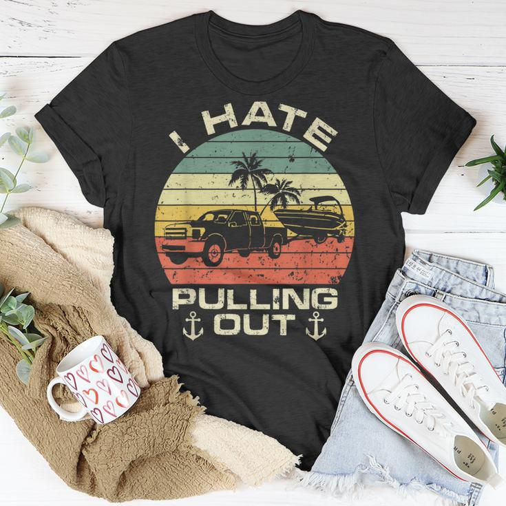 I Hate Pulling Out Boat Trailer Car Boating Captin Camping T-shirt Personalized Gifts