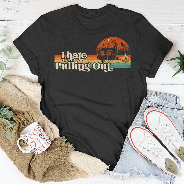 I Hate Pulling Out Camping Retro Vintage Camper T-shirt Personalized Gifts