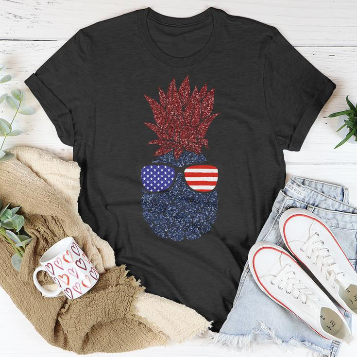 Hawaiian Pineapple American 4Th Of July Unisex T-Shirt Unique Gifts