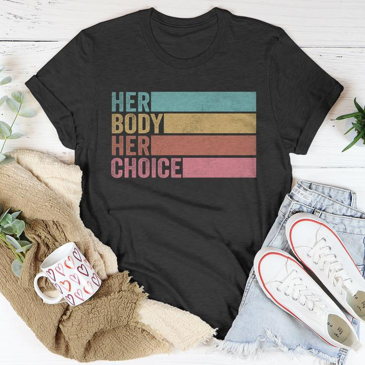 Her Body Her Choice Pro Choice Reproductive Rights Cute Gift Unisex T-Shirt Unique Gifts